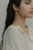 Stardust Pearl Hoop Earrings