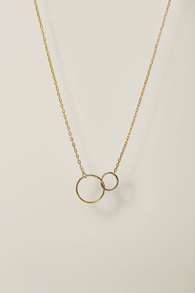 Interlocking Circles Necklace Linked Circles Best Friend Jewelry
