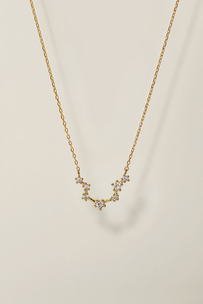 Single Star Necklace With Crystals and Opal Stone North Star Pendant