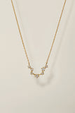 Single Star Necklace With Crystals and Opal Stone North Star Pendant