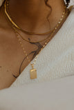 Medallion Rectangle Zodiac Necklace