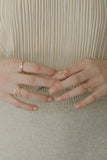 double heart ring stackable rings rose gold jewelry