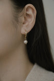 Stardust Pearl Hoop Earrings