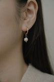 Stardust Pearl Hoop Earrings