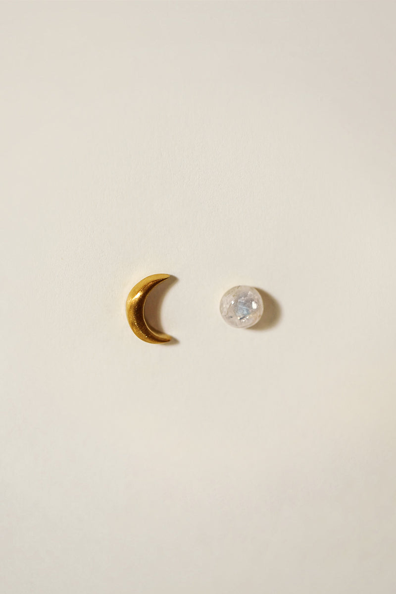 Universe Moonstone Mismatch Earrings