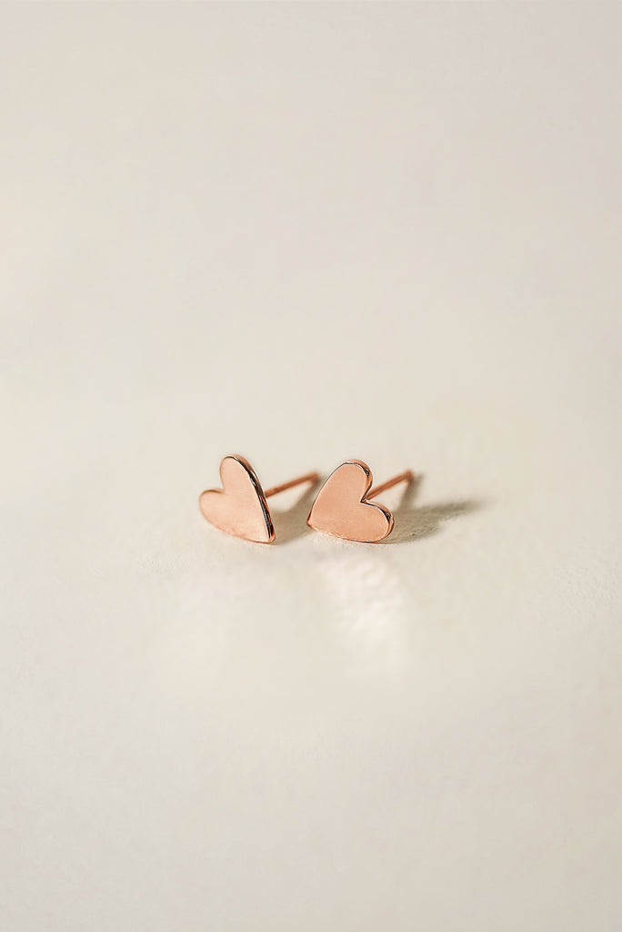 Bond Heart Stud Earrings [Personalize]