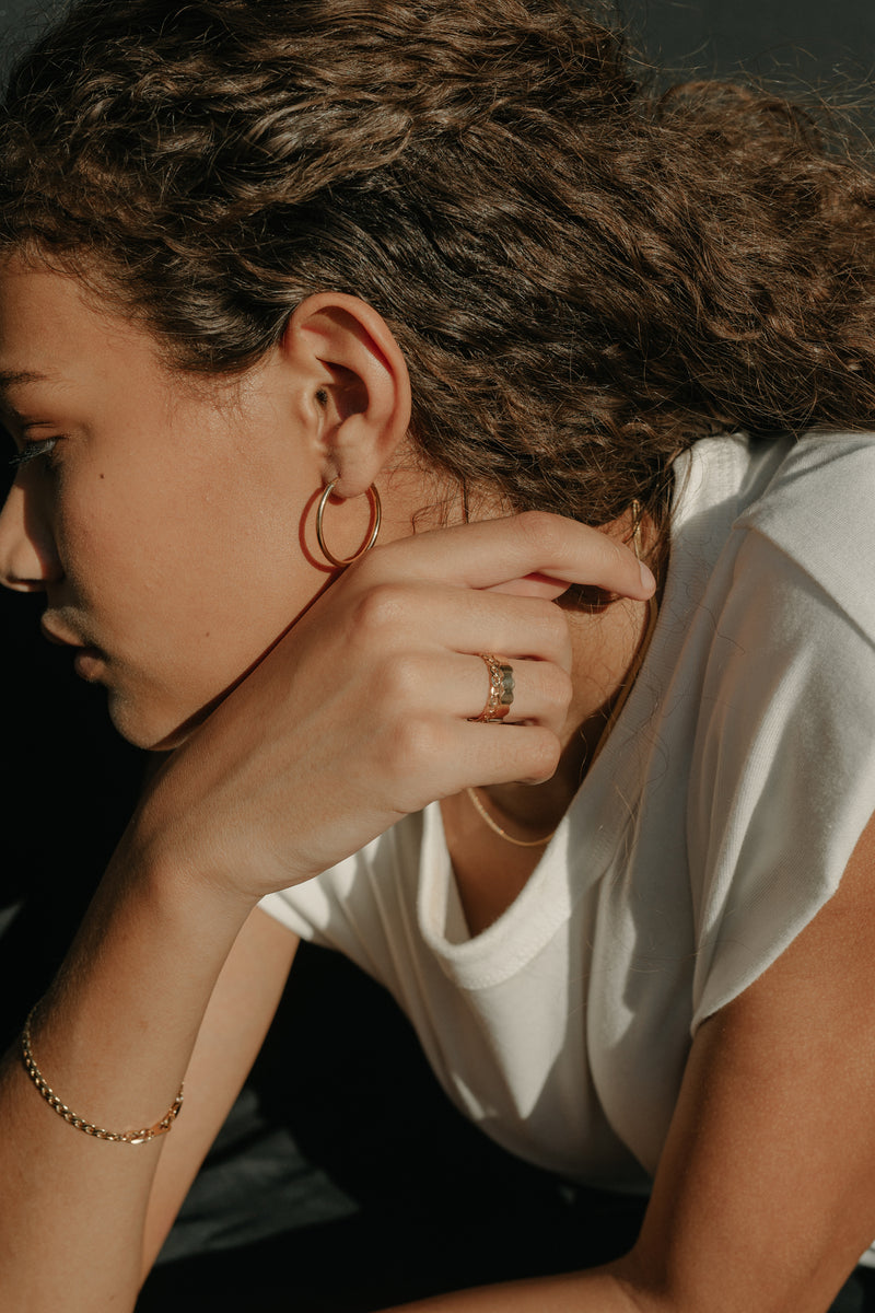 Essentials Seamless Hoop Earrings 30mm