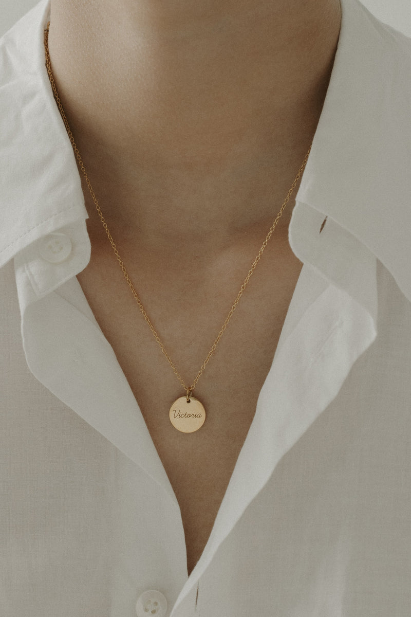 Epithet Disc Necklace 13mm [Message]