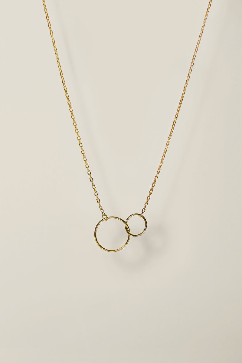 Interlocking Circles Necklace Linked Circles Best Friend Jewelry