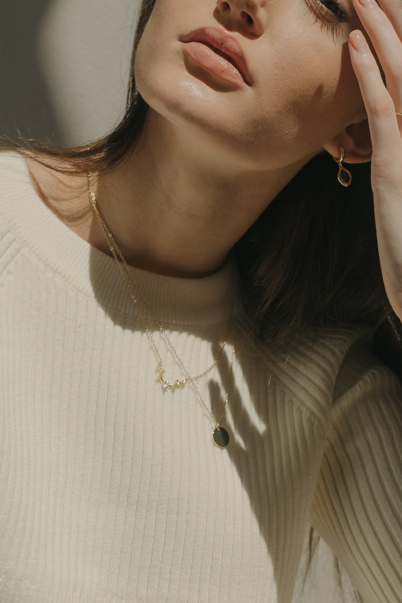 Crystal Zodiac Constellation Necklace Layering Necklace Birthday Gifts