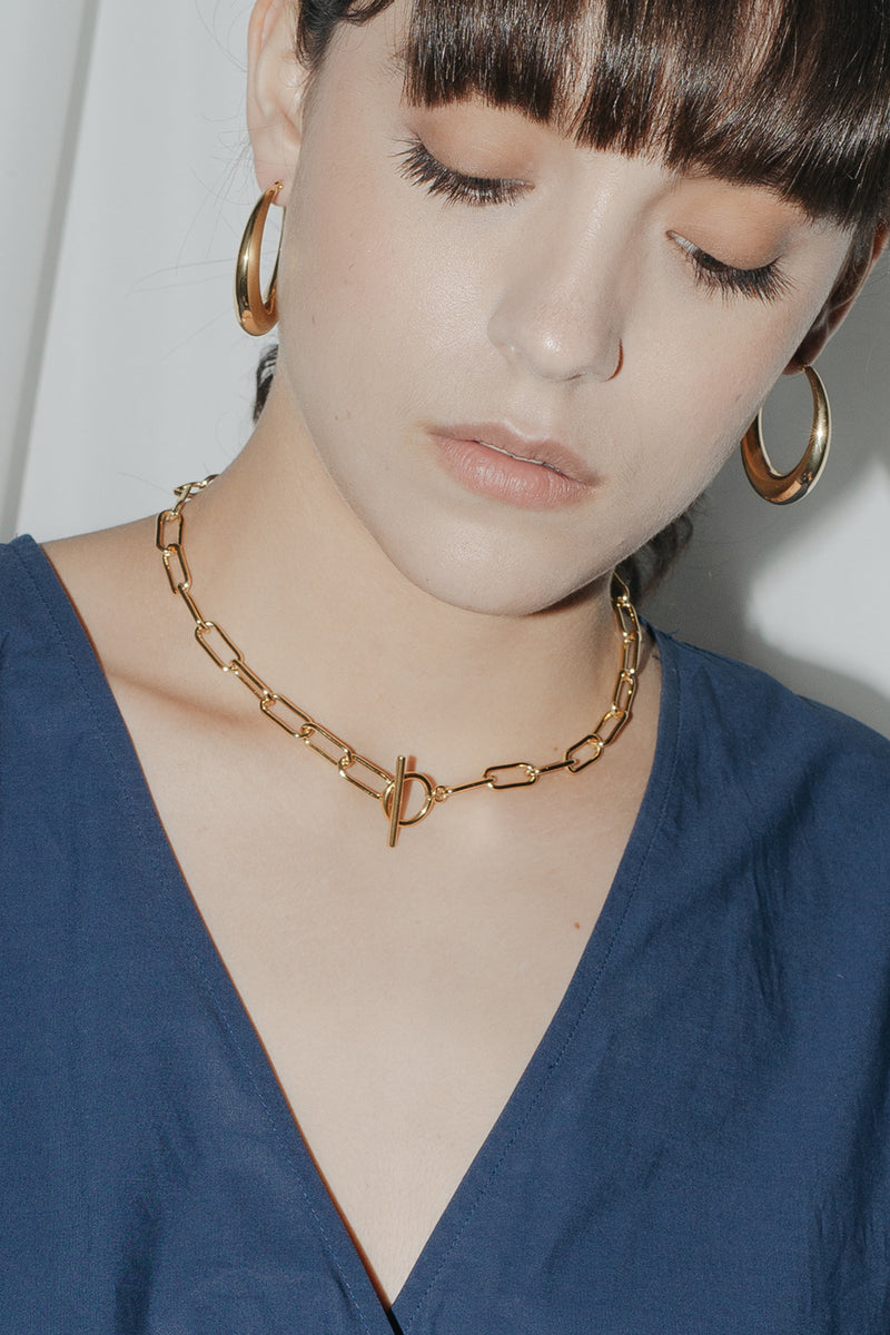 Heirloom Paperclip Toggle Necklace