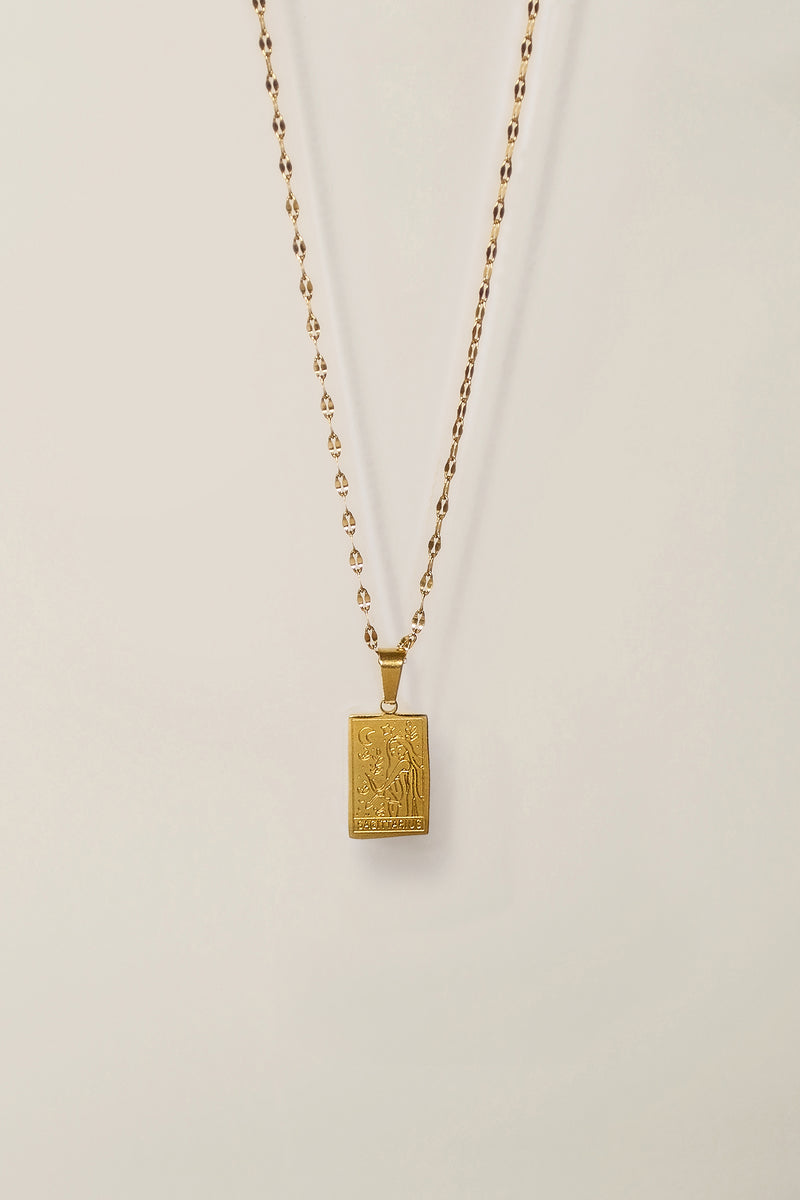 Medallion Rectangle Zodiac Necklace
