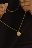 Medallion Disc Zodiac Necklace