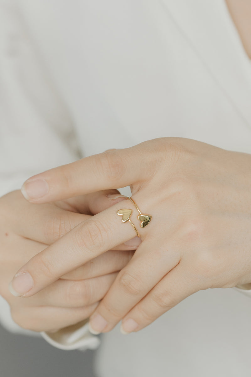 Bond Double Heart Ring [Personalize]