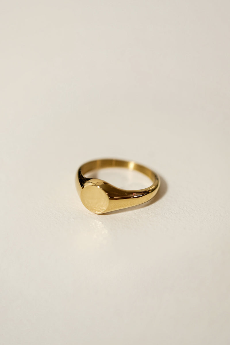 Signet Round Ring 8mm [Personalize]