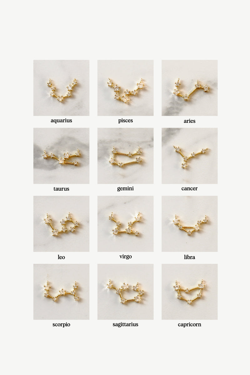 Single Star Necklace With Crystals and Opal Stone North Star Pendant